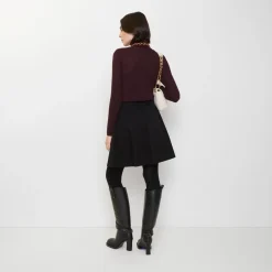 Gabardine Trench Mini Skirt