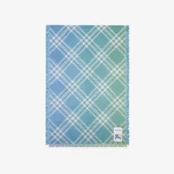 Gradient Check Wool Silk Scarf