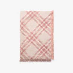 Gradient Check Wool Silk Scarf