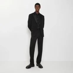 Grain de Poudre Wool Tuxedo Trousers