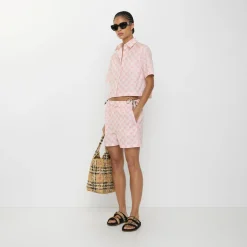 Knight Checkerboard​ Cotton Poplin Shorts
