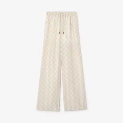 Knight Checkerboard Silk Pyjama Trousers