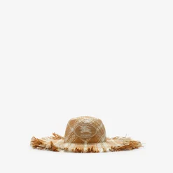 Knight Stamp Raffia-effect Sun Hat