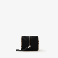 Large Check Trim Travel Pouch