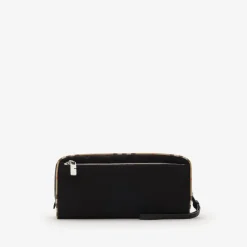 Large Check Trim Travel Pouch