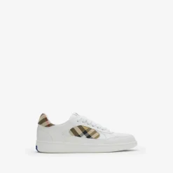 Leather and Check Terrace Sneakers​
