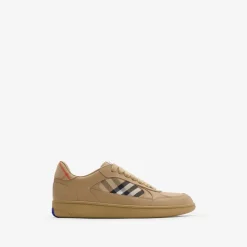 Leather and Check Terrace Sneakers​
