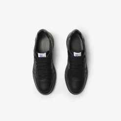 Leather and Check Terrace Sneakers​
