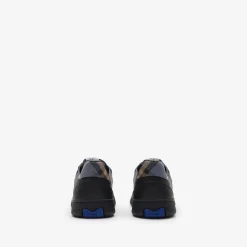Leather and Check Terrace Sneakers​