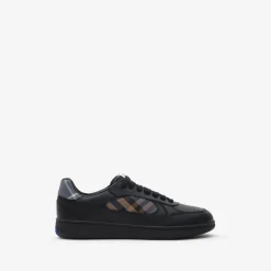 Leather and Check Terrace Sneakers​