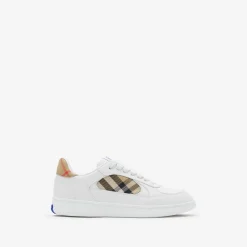 Leather and Check Terrace Sneakers​