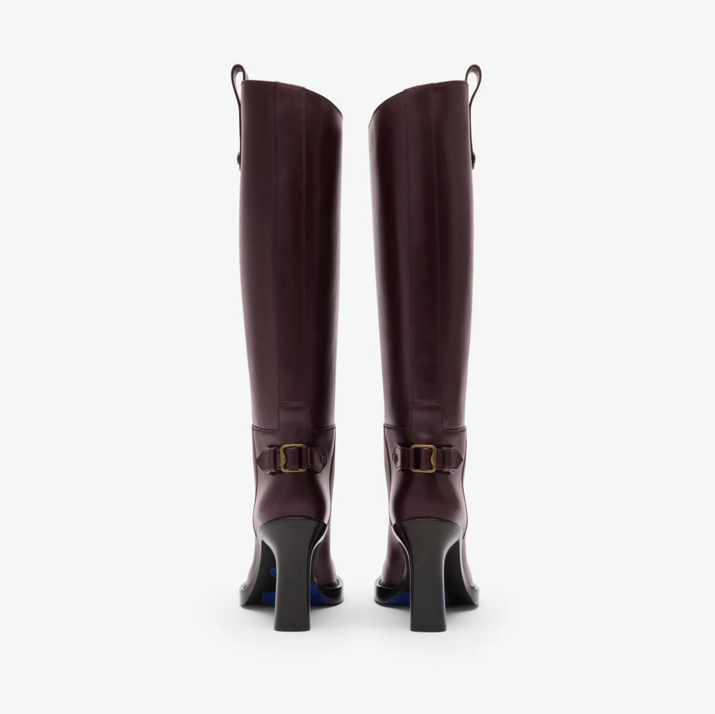 Leather Cavalier Heel Boots