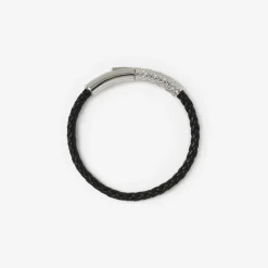 Leather Check Bracelet