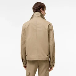 Leather Collar Cotton Workwear Jacket