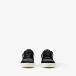 Leather, Suede and Check Sneakers