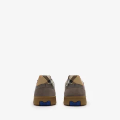 Leather, Suede and Check Terrace Sneakers​