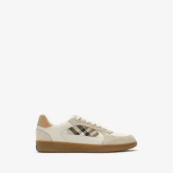 Leather, Suede and Check Terrace Sneakers​
