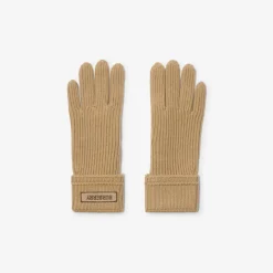Logo Patch Wool Blend Gloves