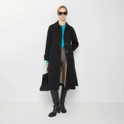 Long Gabardine Ellingham Fit-and-flare Car Coat