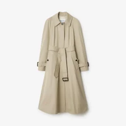 Long Gabardine Ellingham Fit-and-flare Car Coat