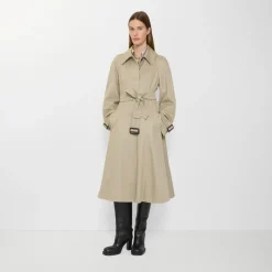 Long Gabardine Ellingham Fit-and-flare Car Coat