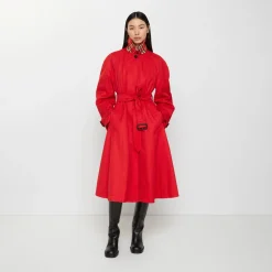 Long Gabardine Ellingham Fit-and-flare Car Coat