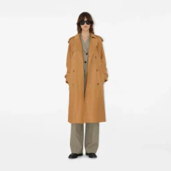 Long Leather Castleford Trench Coat