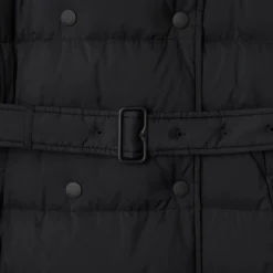 Long Nylon Hooded Puffer Coat