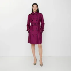 Long Silk Foxfield Trench Coat