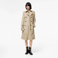 Long Silk-lined Tropical Gabardine Foxfield Trench Coat