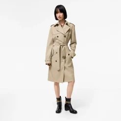Long Silk-lined Tropical Gabardine Foxfield Trench Coat