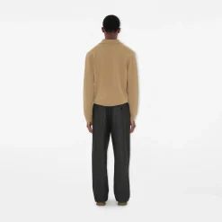 Long-sleeve Cashmere Blend Polo Shirt
