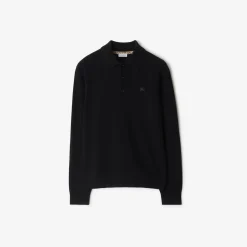 Long-sleeve Cashmere Blend Polo Shirt