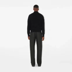 Long-sleeve Cashmere Blend Polo Shirt