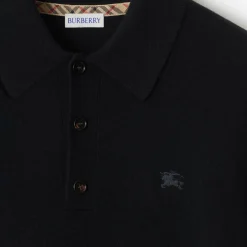 Long-sleeve Cashmere Blend Polo Shirt