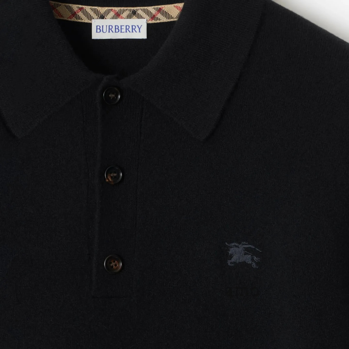 Long-sleeve Cashmere Blend Polo Shirt