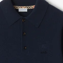 Long-sleeve Cashmere Blend Polo Shirt