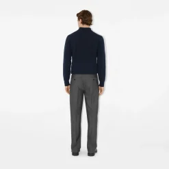 Long-sleeve Cashmere Blend Polo Shirt