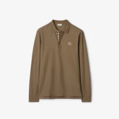 Long-sleeve Cotton Polo Shirt