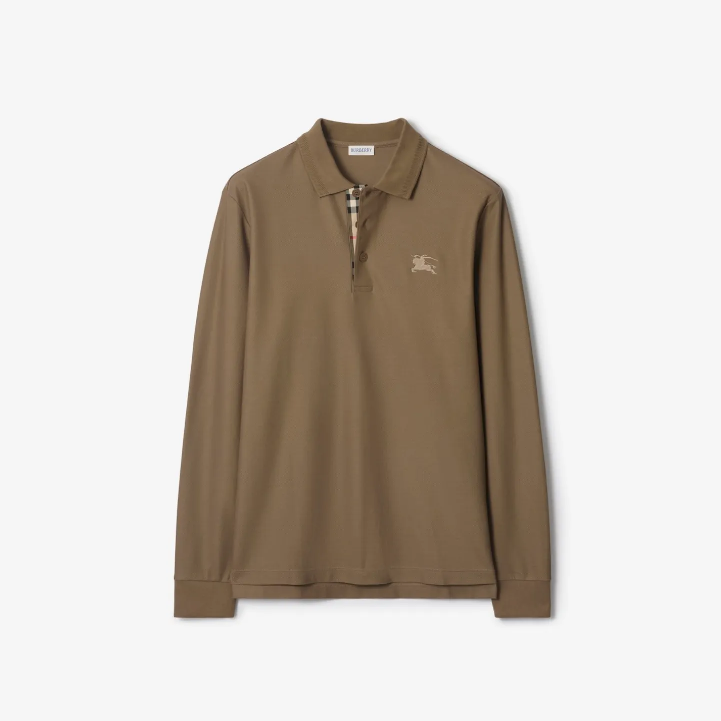 Long-sleeve Cotton Polo Shirt
