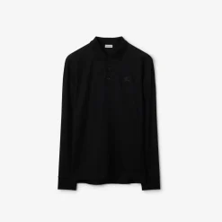Long-sleeve Cotton Polo Shirt