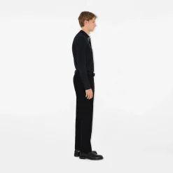 Long-sleeve Cotton Polo Shirt