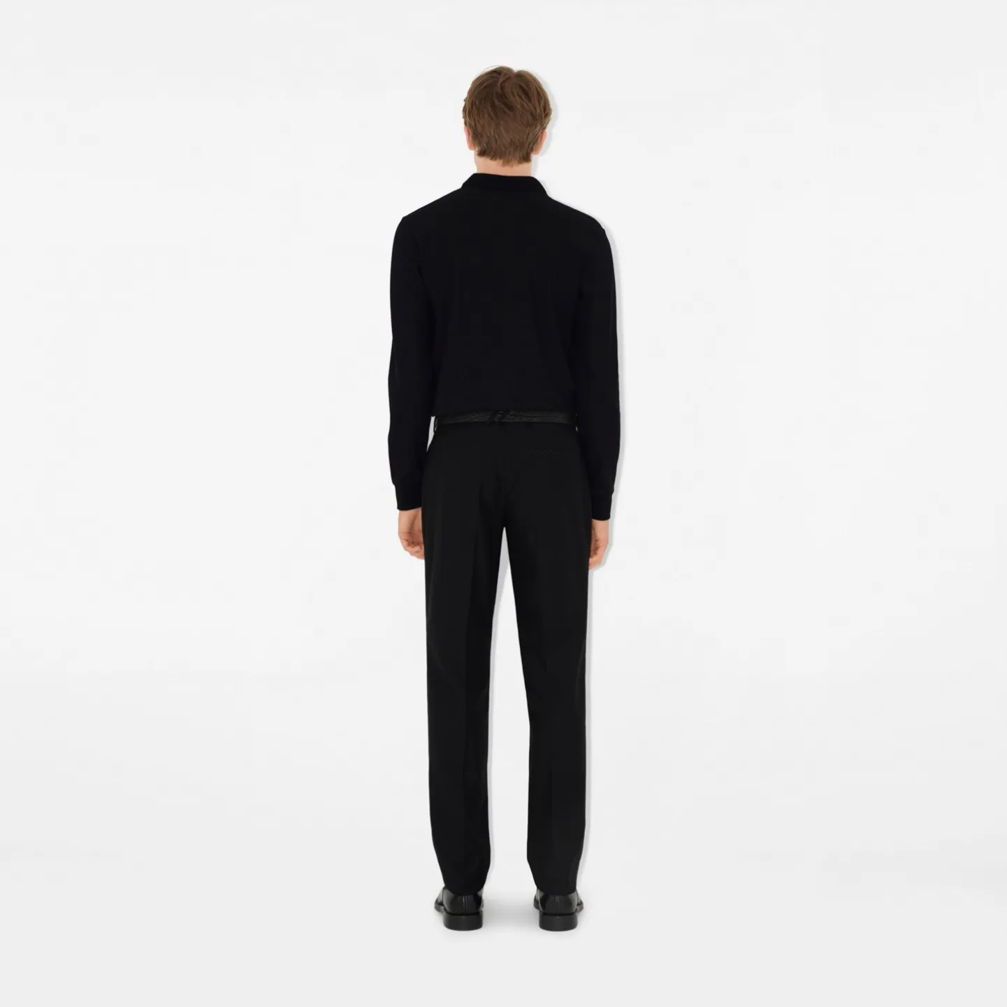 Long-sleeve Cotton Polo Shirt
