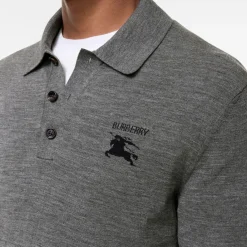 Long-sleeve Knight Wool Polo Shirt