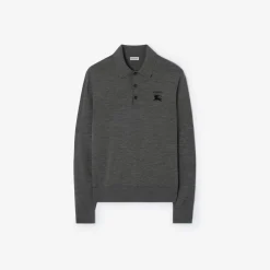 Long-sleeve Knight Wool Polo Shirt