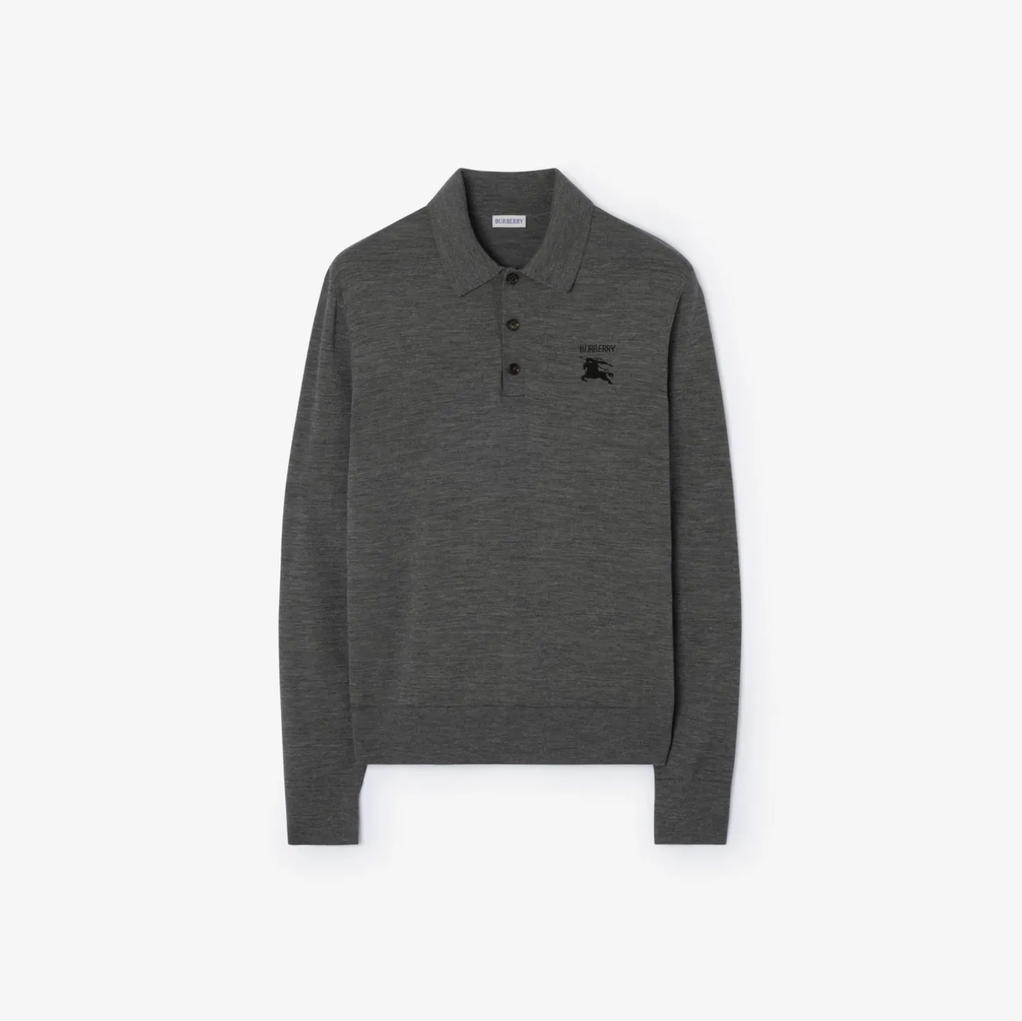 Long-sleeve Knight Wool Polo Shirt