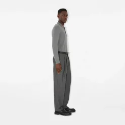 Long-sleeve Wool Polo Shirt