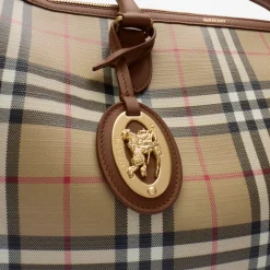 Medium Check Zip Tote