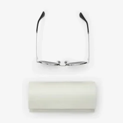 Metal Check Square Sunglasses