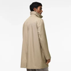 Mid-length Leather Collar Meadowbank Car Coat